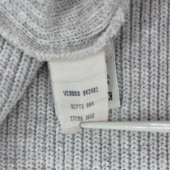 VINTAGE Eddie Bauer Beige Crew Neck Ribbed Knit Sweater Men’s Large Made In USA - Picture 7 of 10